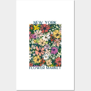 Abstract Flower Market Illustration 25 Posters and Art